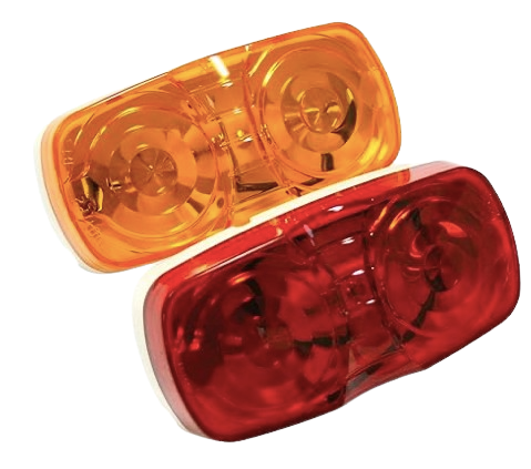 Foco Lateral Doble Ojo 10 LED Rojo 12/24V