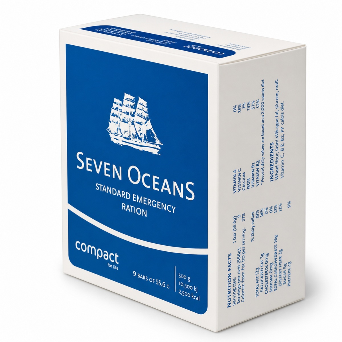 RACIÓN DE SUPERVIVENCIA SEVEN OCEANS 500GR / 2500 KCAL racion supervivencia seven oceans 500gr 2500kcal 1200x1200 1 Ración de supervivencia Seven Oceans 500gr 2500kcal sobre fondo blanco
